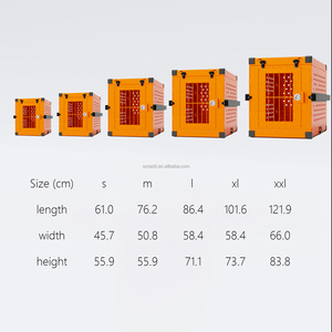<span class=keywords><strong>2025</strong></span> Không Gỉ Lớn Hàng Không Sang Trọng Nhôm Con Chó Giao Thông Vận Tải Crate Có Thể Gập Lại Với Dày Thông Gió Công Ty Lồng Với Bánh Xe - Product Image 5