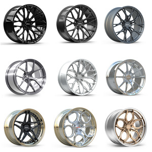 Nouvelles jantes de voiture en aluminium forgé chromé 8J, robustes, avec logo personnalisé, en promotion, 17, 18, 19, 20 pouces, entraxes 5x112 5x114.3 - Product Image 2