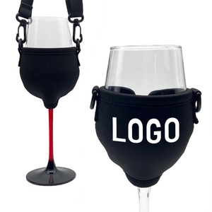 Portavasos de Boda Personalizado con Logotipo, Funda de Neopreno para Copas de Vino, Portavasos Personalizado con Correa - Product Image 2
