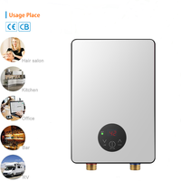Pemanas air listrik portabel kecil, pemanas air panas instan 220V untuk mandi Shower Hotel