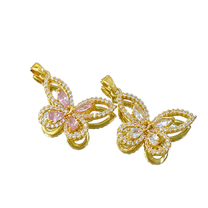 Mariposas de Cobre y Oro en Movimiento, un Hermoso Manual de Artesanía para Comercio Transfronterizo. Zirconio M - Product Image 1