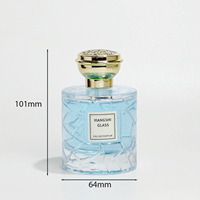 Flacon de parfum en verre vide de 100 ml, vente en gros, forme cylindrique ronde avec pulvérisateur pour huile parfumée