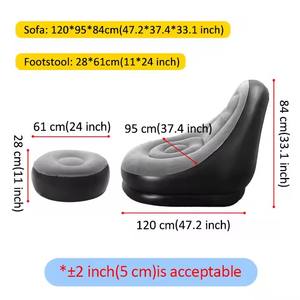 Fauteuil gonflable d'extérieur moderne et contemporain en <span class=keywords><strong>PVC</strong></span> avec repose-pieds, pliable pour salon, chaise longue d'extérieur moderne avec pompe à air - Product Image 5