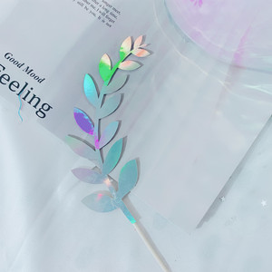 Decoraciones de Pastel de Sirena con Miel y Dulzura, Insertos Acrílicos de Algas Marinas Cortadas con Láser para Mesa de Postres de Fiesta de Cumpleaños - Product Image 3