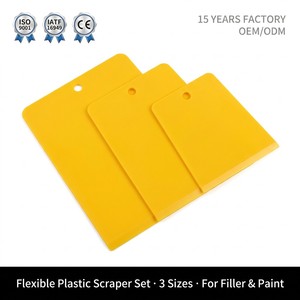 Lot de Spatules Flexibles en Plastique pour Enduit, 3 Pouces de Largeur, 4 Pouces de Longueur, Ensemble Multi-Pièces pour Peinture Murale et Travaux de Remplissage sur Chantier - Product Image 1