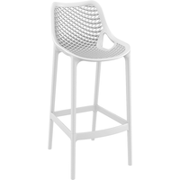 Tabouret de bar extérieur en polypropylène blanc de qualité supérieure avec repose-pieds