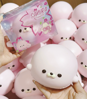 Jouets Squishy à Remontée Lente Hachimi Jumbo Seal en Mousse PU, Jouet à Presser Alimentaire Réaliste, Vente en Gros, Rebond Lent