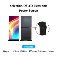 Écran LED pliable sur pied pour intérieur/extérieur, contrôle par application, idéal pour les magasins, les métros, les ascenseurs, la publicité et les événements