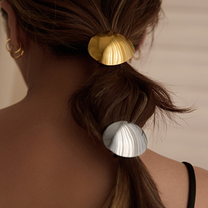 Dazan Nouveauté HOT Plaqué or 18 carats Acier inoxydable Vintage français Haute qualité Brillant Accessoires pour cheveux en forme de disque pour cadeau de <span class=keywords><strong>maman</strong></span> Bijoux de ville - Product Image 1