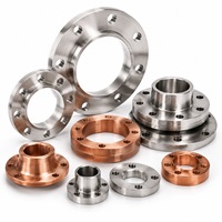 Pièces tournées CNC de précision sur mesure en acier inoxydable, aluminium, laiton, cuivre, anneaux à bride fendue, plaques de montage à trous de boulons, OEM ODM