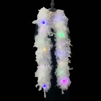 Nouveaux produits : Boas en plumes de Chandelle épaisses, lumineuses et blanches pour la décoration de sapins de Noël et les costumes d'Halloween