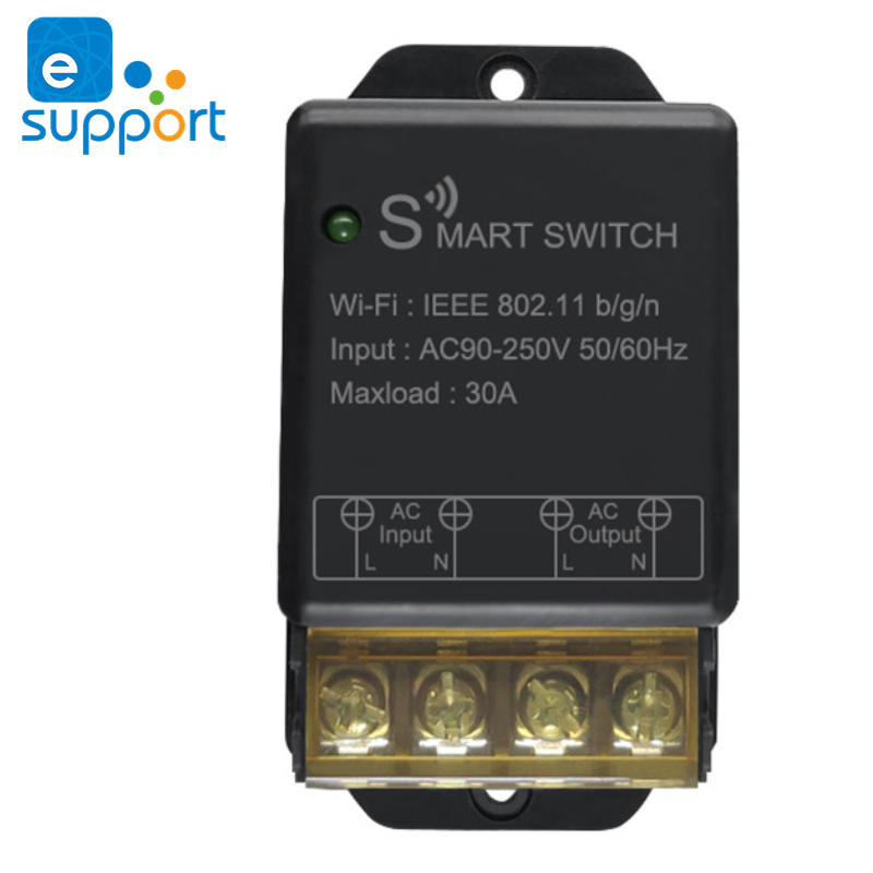 1-канальный коммутационный модуль 30A Ewelink APP, 1 канал, Wi-Fi, переменный ток, 110 В, 220 В, входное беспроводное реле, 2,4 ГГц дистанционное управление, умный дом