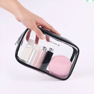 Transparent PU Zipper Cosmetic <b>Bags</b> Lady Style <b>Clear</b> Pvc Makeup Pouch <b>Travel</b> Organizer Cosmetiquera Case - Product Image 4