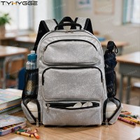 Mochila Brillante Impermeable Antirrobo para Niñas, con Logotipo Personalizado, Bolsillo para Lonchera y Correa para el Pecho (Capacidad de 20-36L)