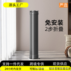 Mini Rubiks Cube <b>Clothes</b> <b>Rack</b> Floor Standing Foldable Double Bar Drying <b>Rack</b> Mobile Design 2025 New Model - Product Image 3