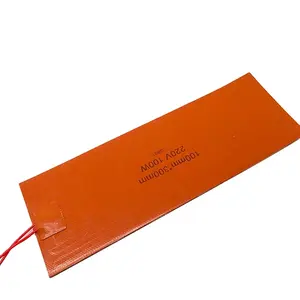 100mmx300mm flexible silicone rubber 220v 100w strip heater