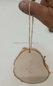 Plaques rondes en bois de bouleau avec corde de suspension pour la décoration de la maison, artisanat, ornements de Noël, vente en gros en provenance de Chine - Product Image 5