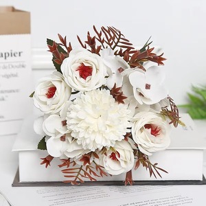 FL-390 artificielle Rose Simulation Rose Bouquet pour mariage salon balcon décoration murale fête des mères noël - Product Image 4