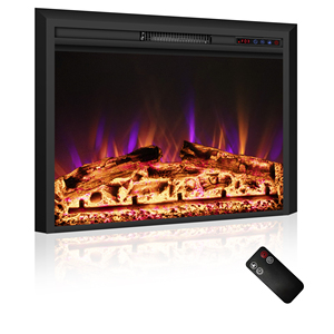 <span class=keywords><strong>Insert</strong></span> de <span class=keywords><strong>cheminée</strong></span> électrique Luxstar 33 pouces avec flamme LED, télécommande et décoration intérieure, vente en gros à prix réduit pour les chauffages d'hiver - Product Image 1