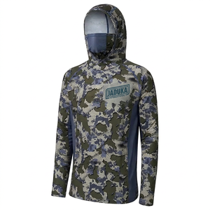 Nouveau design en maille personnalisé avec couvre-visage, léger, haute performance, sweat à capuche à séchage rapide, camouflage 3D pour homme, manches longues - Product Image 1