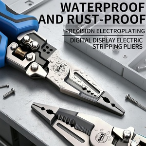 Alicates Eléctricos Multifunción <span class=keywords><strong>de</strong></span> 9 Pulgadas, Probador <span class=keywords><strong>de</strong></span> Voltaje, Herramienta para Pelar Cables, Probador <span class=keywords><strong>de</strong></span> Voltaje Digital - Product Image 2