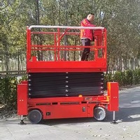 4,6m Scherenhebebühne Kleine Elektrische Personenhebebühne Passt in Schmale Aufzüge 12m 320kg Bau-Arbeitsbühne für Reinigungsarbeiten