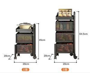 <span class=keywords><strong>Mobile</strong></span> <span class=keywords><strong>cucina</strong></span> frutta e verdura rack pavimento in acciaio al carbonio <span class=keywords><strong>cucina</strong></span> multistrato rotante cesto di frutta e verdura - Product Image 4