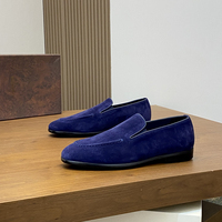 Mocassins pour hommes en cuir de vache véritable, chaussures plates habillées, style italien, décontracté chic, bureau, style italien, luxe original