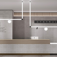 Système d'éclairage linéaire magnétique modulaire 48V, rail suspendu personnalisable avec barres lumineuses LED interchangeables et connecteurs