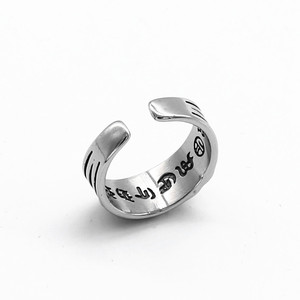 yunnique Retro Geometric <b>Open</b> <b>Ring</b> Stainless Steel Men's Jewelry Gift Fashion <b>Rings</b> - Product Image 3