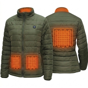 Custom Olive Green Hunting 5V Warming <strong>Smart</strong> Heating Windproof <strong>Mens</strong> 5 Zones USB Winter Heated <strong>Jacket</strong> <strong>Mens</strong> - Product Image 1