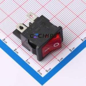 SS21-RBIWG-L05-R Rocker Switch Through hole Component (THT) Switch 21mm 15mm Concave Bend Red - Product Image 1