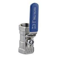 Válvula de bola OEM de fábrica al por mayor, de 2 piezas, 304 316, 1-1/2 pulgadas DN40 DN80 1000WOG, con rosca NPT BSP, de paso completo, para corte de agua