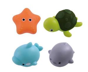 Fabbricazione nuovo gioco di doccia per vasca da bagno per bambini animale cartone animato carino illumina i bambini piccoli giocattoli da bagno, giocattoli da bagno in gomma, giocattoli galleggianti - Product Image 1
