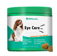 Complément alimentaire pour la vision et le soutien immunitaire pour chiens et canards, à base de pomme de terre, de bœuf, de vitamines C et E, de lutéine et de probiotiques, sous forme de friandises à mâcher souples à action rapide
