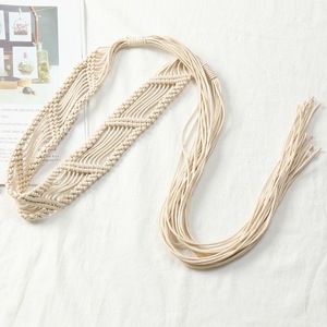 Vente en gros Nouveau Été Style Bohème Cire Cordon Taille <span class=keywords><strong>Corde</strong></span> <span class=keywords><strong>Ceinture</strong></span> Boho Tresse <span class=keywords><strong>Ceinture</strong></span> pour Femmes Noué Tissé Ceintures pour Filles Robe - Product Image 5