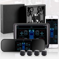 Sistema de Monitoreo de Presión de Neumáticos TPMS con Sensor Externo de 4 Ruedas CXT Nuevo BLE 5.0 de Alta Compatibilidad y Fácil Instalación para Automóviles, Camionetas y Autocaravanas