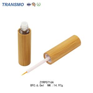 Tube d'eye-liner en bambou écologique, logo personnalisé, flacon d'eye-liner 6 ml, flacon de sérum pour cils en bambou - Product Image 1