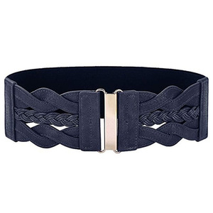 <span class=keywords><strong>Ceinture</strong></span> élastique sculptée pour <span class=keywords><strong>femme</strong></span> avec boucle en alliage, en polyester imprimé, tendance, passe-partout, rouge, 80-100 cm - Product Image 5