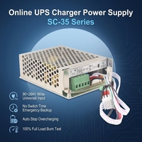 Alimentation à découpage DC 35W 12V 13.8V SC-35-12 avec chargeur de batterie et surveillance de secours pour système de vidéosurveillance et contrôle d'accès