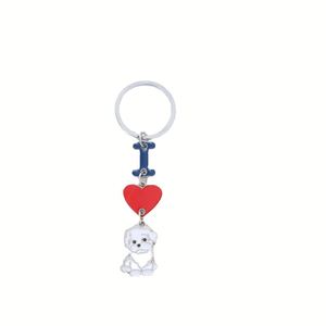 Porte-clés pendentif en alliage de zinc, motif os mignon, pour clé de voiture, bijou, petit cadeau promotionnel, avec inscription 'I Love My Dog' - Product Image 5