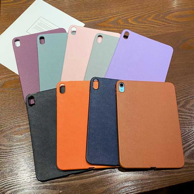 For Pro 11 Pro Cover Case Soft TPU Leather Pattern Lichi Tablet Ipad 2024 2021 2020 4 5 6 7 10.2 10Th 10.9 A16 Fashion 2025