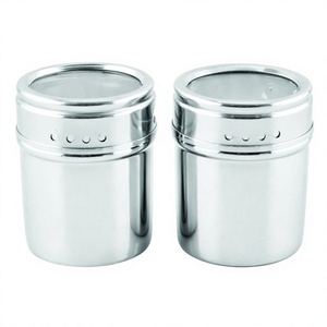 Juego de 2 piezas de sal y papel de acero inoxidable - Product Image 1