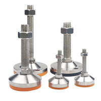 Pieds de support réglables en acier inoxydable M8-M30 avec roulettes, patins de glisse et coupelles de pieds, antidérapants et nivelants pour meubles