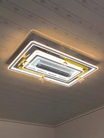 Ventilateur de plafond moderne sans pales avec lumière LED à intensité variable, télécommande, moteur DC silencieux, pour salon