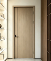 탄소 크리스탈 나무결 무늬 인테리어 실내 도어 세트 방음 침실 문 모던 미니멀 스타일 맞춤 제작 힌지형 수동 도어