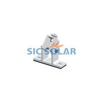 Support de montage solaire latéral long pour toit personnalisé, en aluminium anodisé, avec pieds de support PV avant et arrière