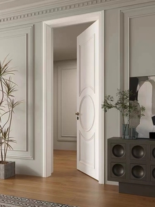 باب خشبي داخلي أمريكي بتصميم شائع أبواب خشبية مجسمة للفيلا - Product Image 3