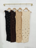 LYG 2025 Nouveau Design Robes Femme Tendance en Coton Lourd Brodé sur Mesure avec Œillets Cloutés