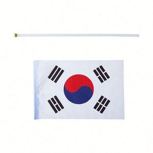 ธงชาติเกาหลีขนาดเล็กพกพาสะดวก พร้อมเสา PVC ทนทานต่อการซีดจาง สีสันสดใส - Product Image 4